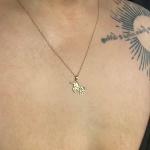 14kt Gold Unicorn necklace